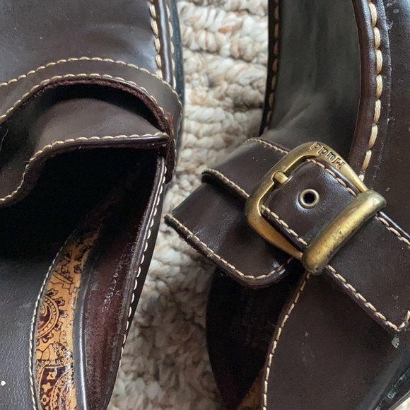 Vintage Y2K Chunky Heels Mudd Brown Leather 7.5 - Picture 7 of 7